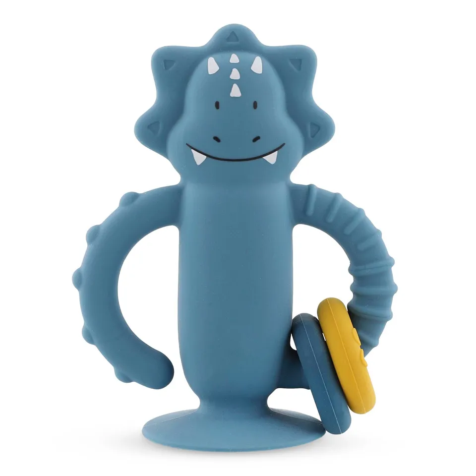 Trixie Baby Jouets sensoriels Jouet sensoriel en silicone avec ventouse Mr. Triceratops