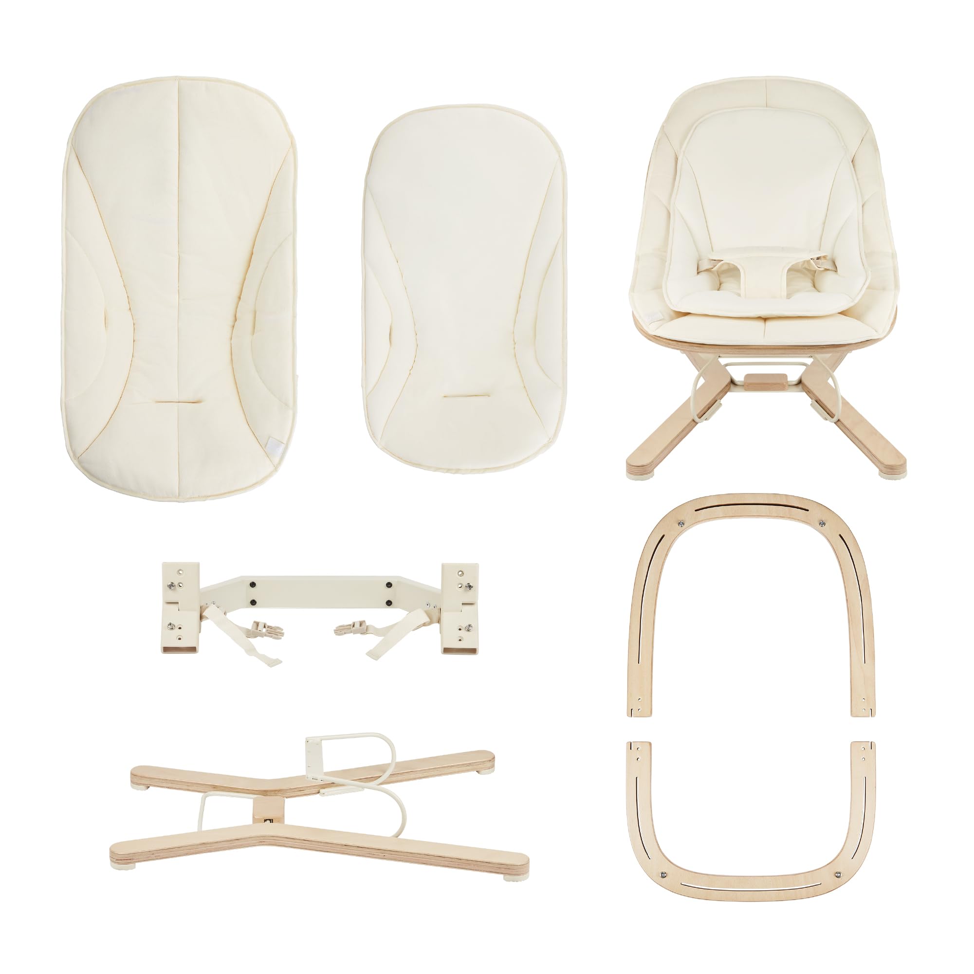Babymoov Swoon Flow transat bébé évolutif beige bois jusqu’à 18 kg