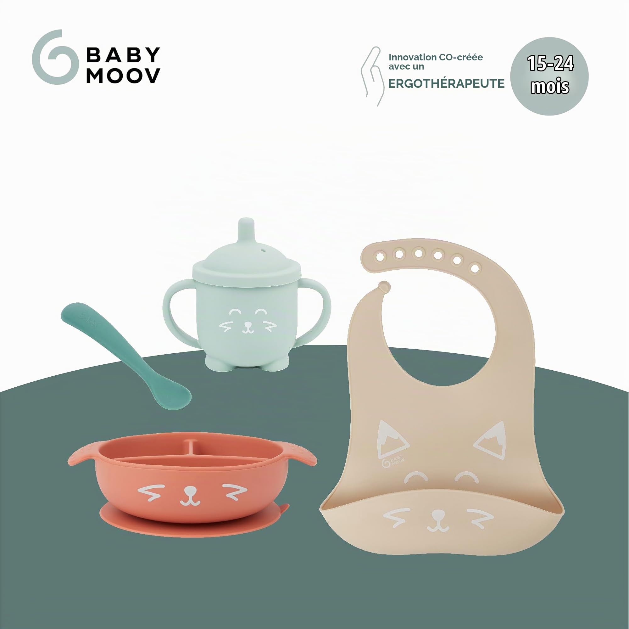 Babymoov Learn'ISY coffret repas Renard Terracotta 15-24 mois