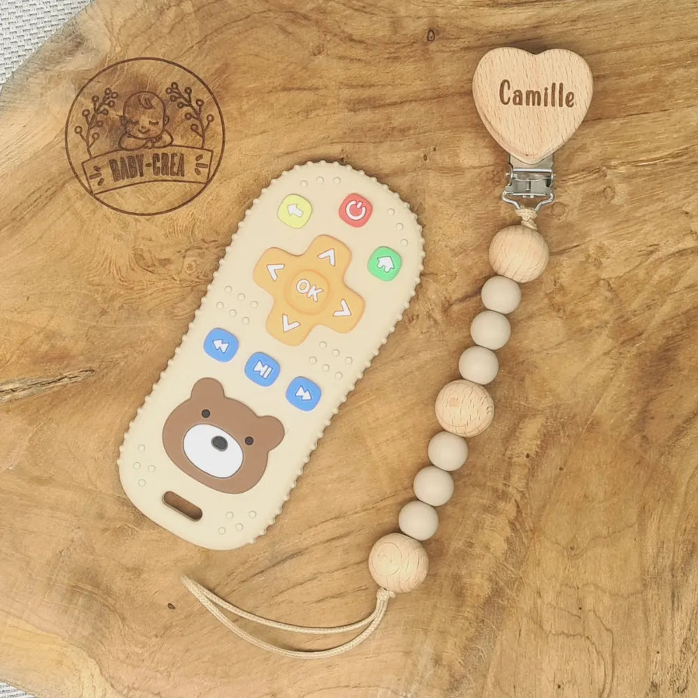 Baby-Crea Coffret naissance personnalisé coffret attache-tétine beige