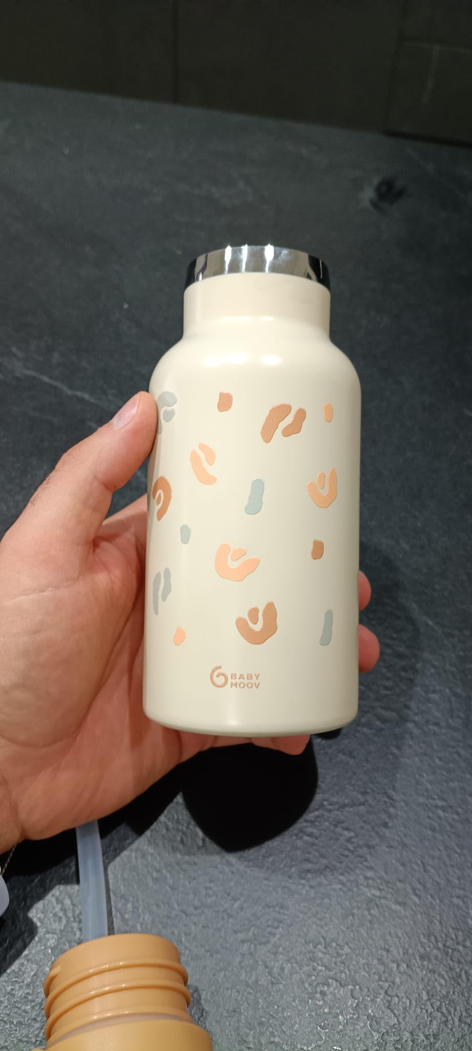 Babymoov gourde enfant isotherme inox 350 ml avec paille