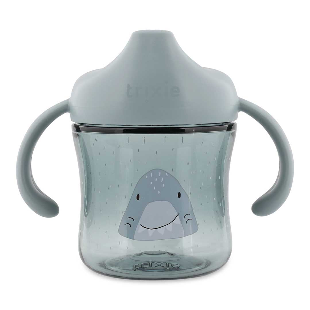 Trixie Baby Tasses et gobelets Mr. Shark tasse d’apprentissage avec poignées anti-fuite