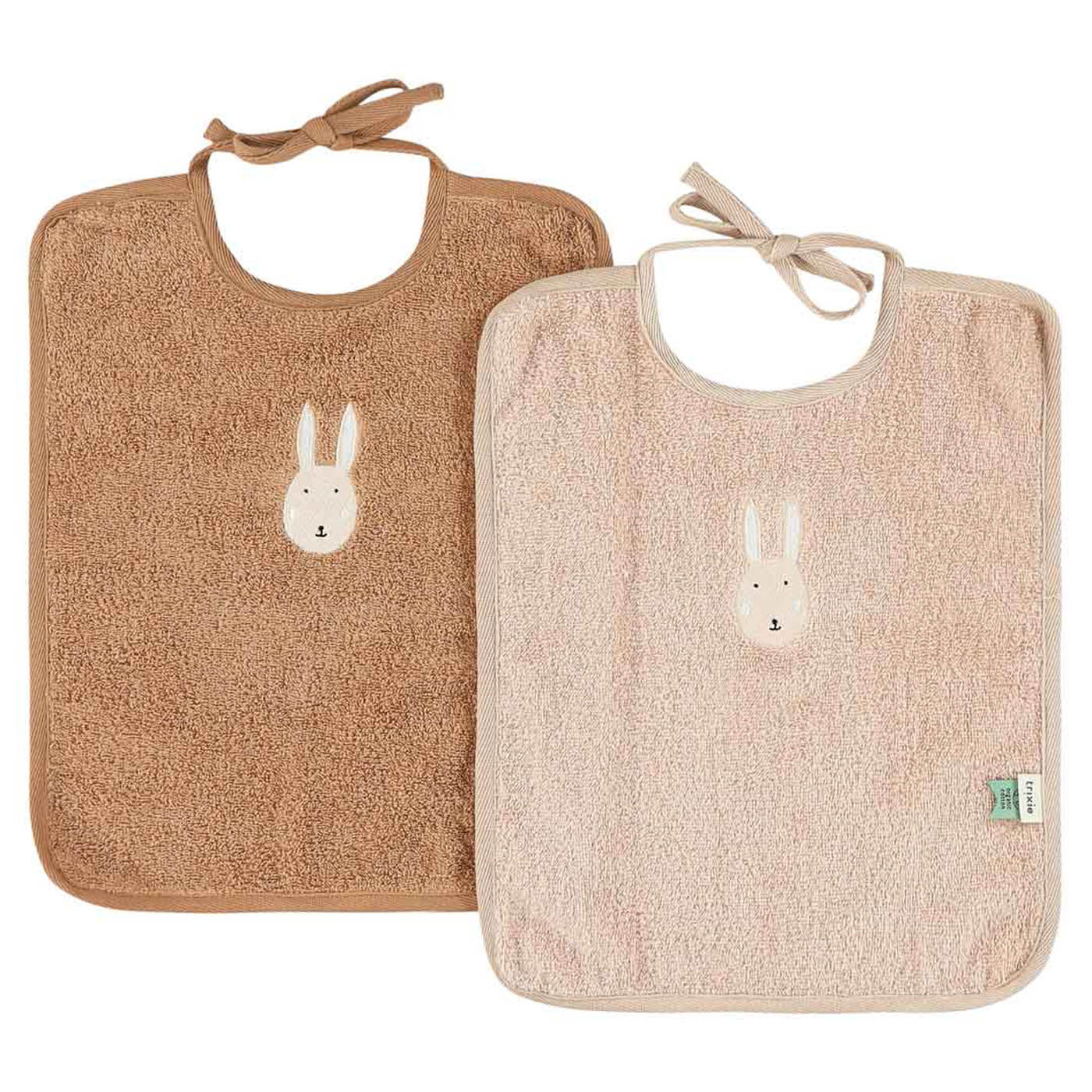 Trixie Baby Bavoirs Bavoir XL 2-pack mix Aura Rabbit coton bio