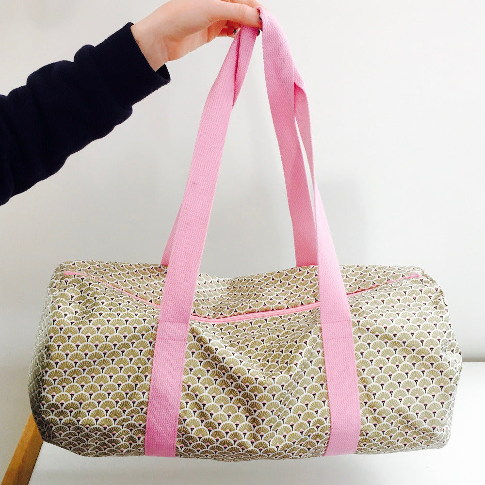 PIOLOU Le Sac Sac polochon rose doré imperméable