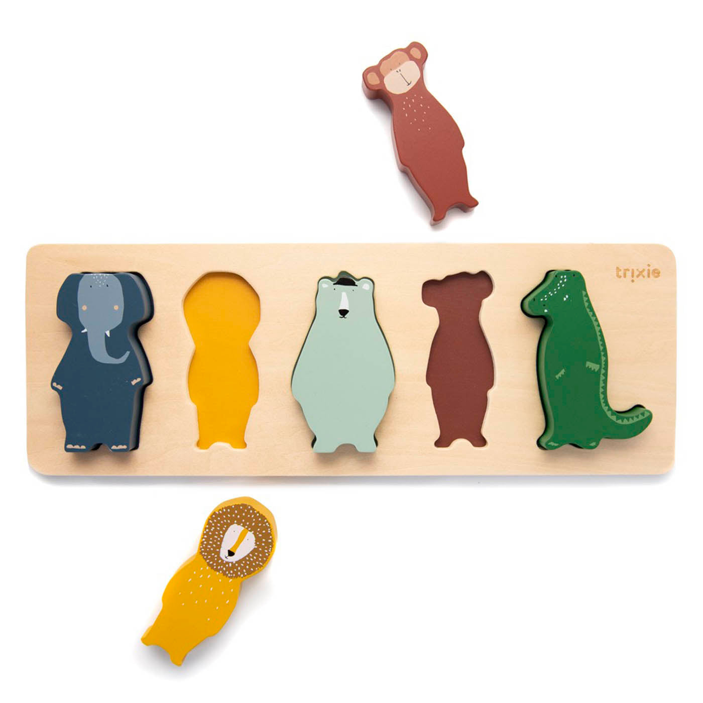 Trixie Baby Jeux, puzzles & livres puzzle de formes en bois animaux FSC