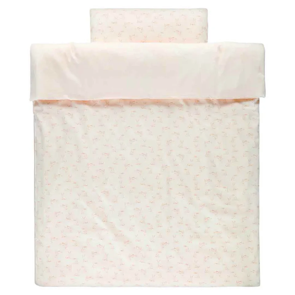 Trixie Baby Literie de bébé Rosy Rabbit housse de couette 100 x 140 cm coton