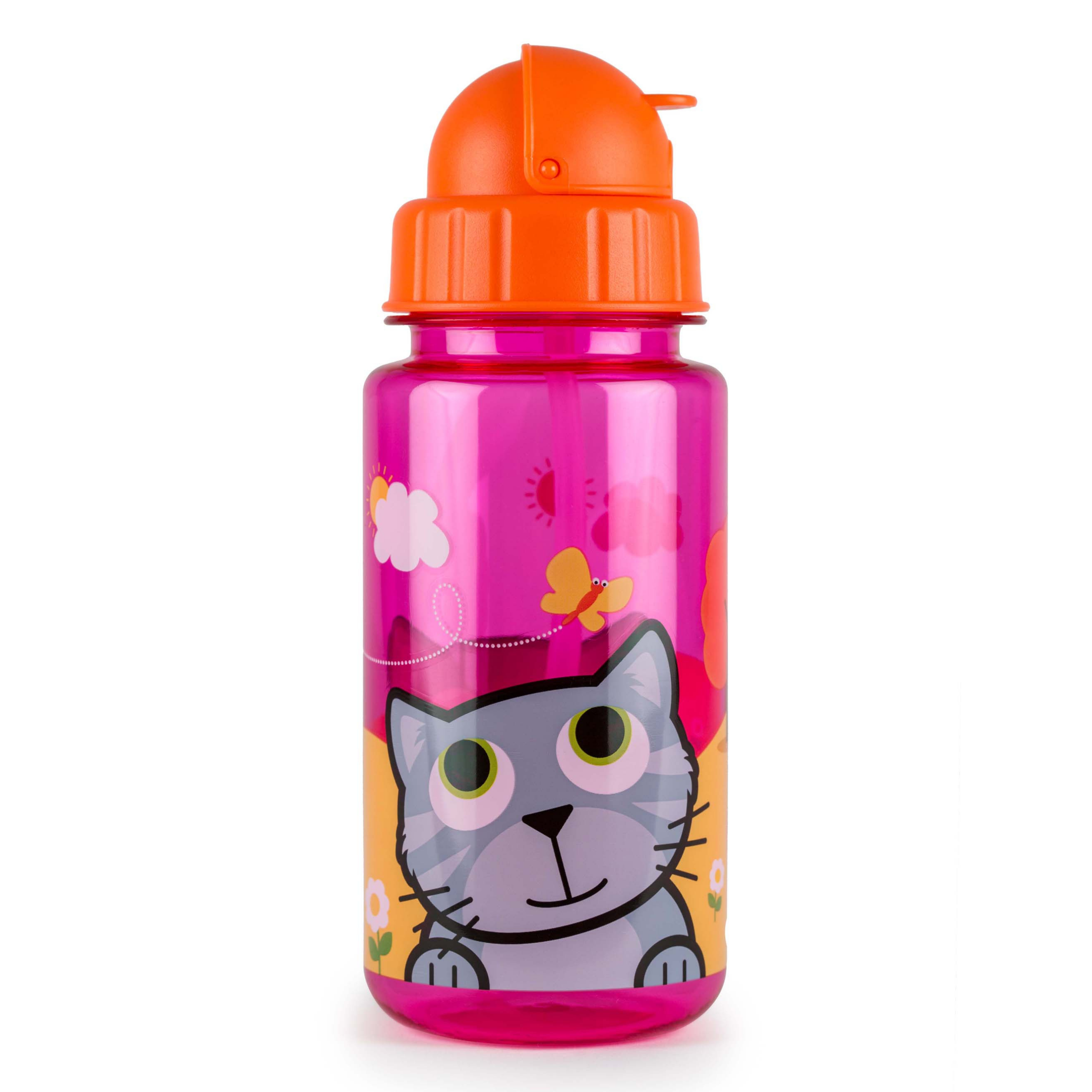 Tum Tum Water Bottles Bluebell the Cat gourde enfant 400 ml, avec paille