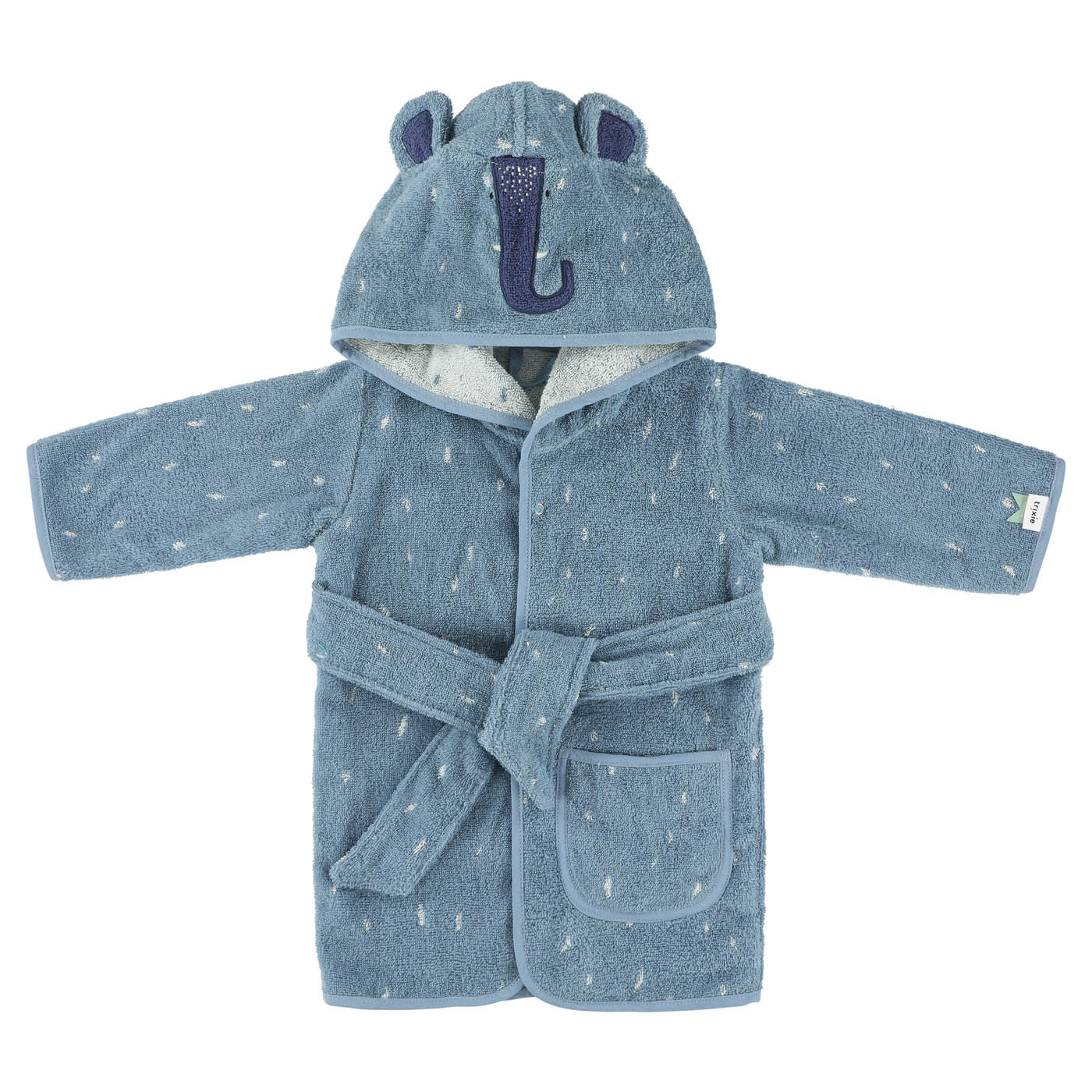 Trixie Baby Capes de bain Peignoir 1-2 ans Mrs. Elephant coton bio
