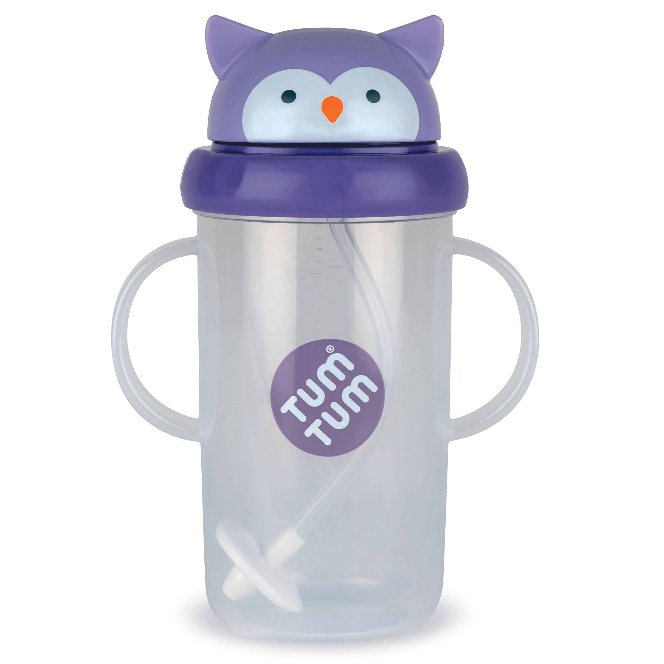 Tum Tum Cups Tall Tippy Up gobelet bébé à paille lestée Olivia Owl 300 ml