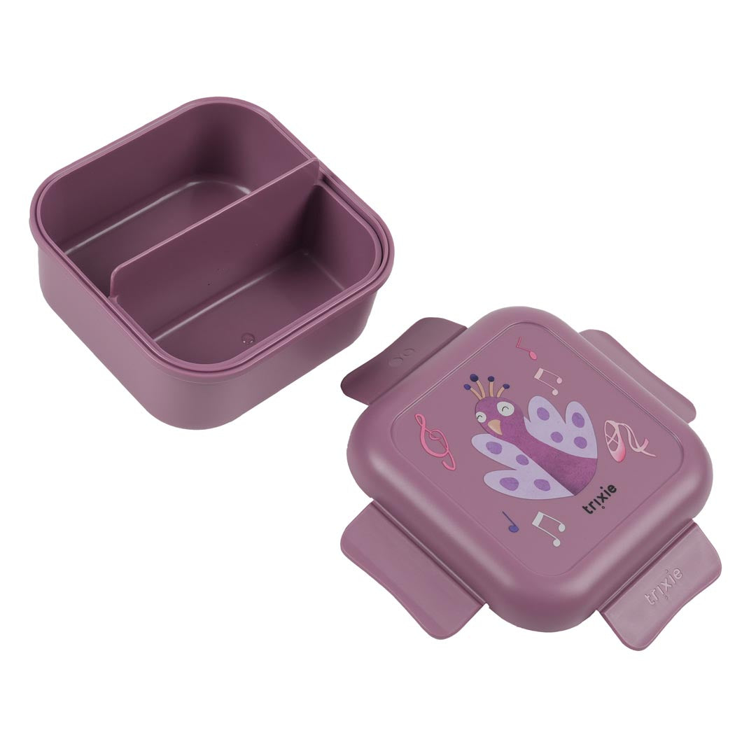 Trixie Baby Boîtes à goûter et boîtes repas Boîtes à goûter avec clips Ballerina Mrs. Peacock boîte goûter