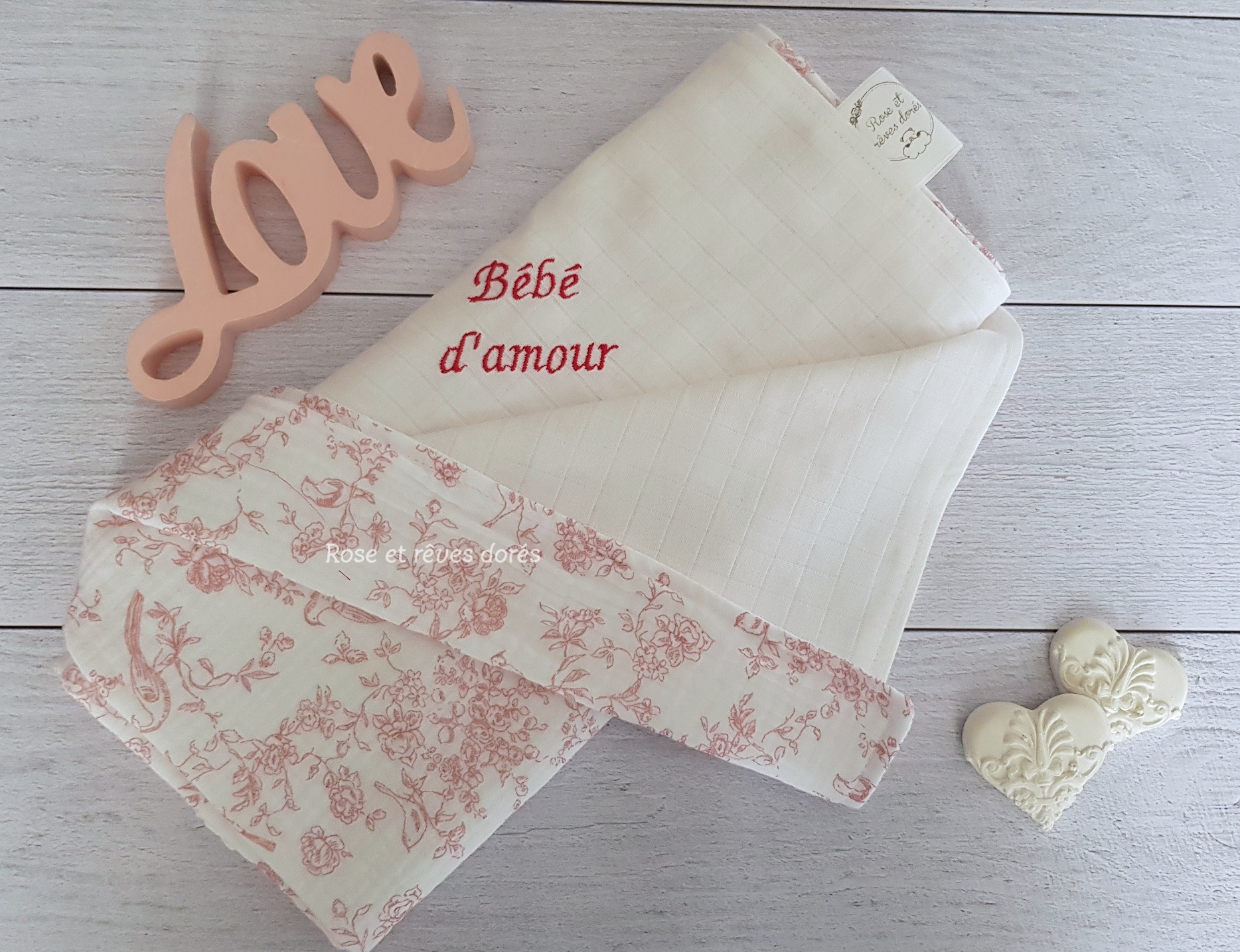 Rose et rêves dorés Coffrets cadeaux Duo maman et bébé d’amour