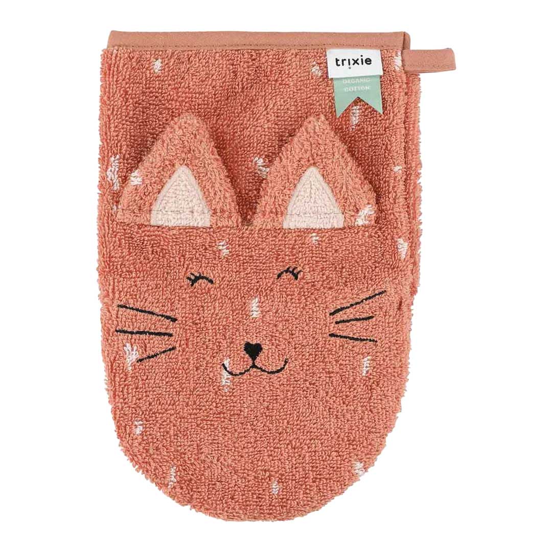 Trixie Baby Mrs. Cat - Mrs. Peacock gants de toilette coton bio lot de 2