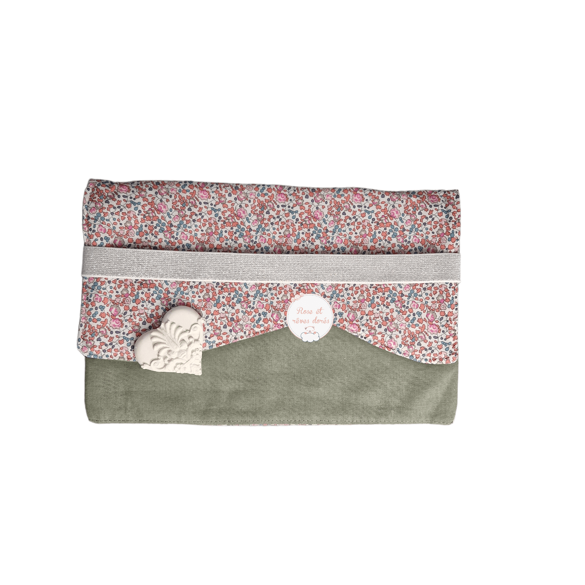 Rose et rêves dorés Protèges carnet de santé Pochette Protège carnet de santé Pivoine pochette molletonnée