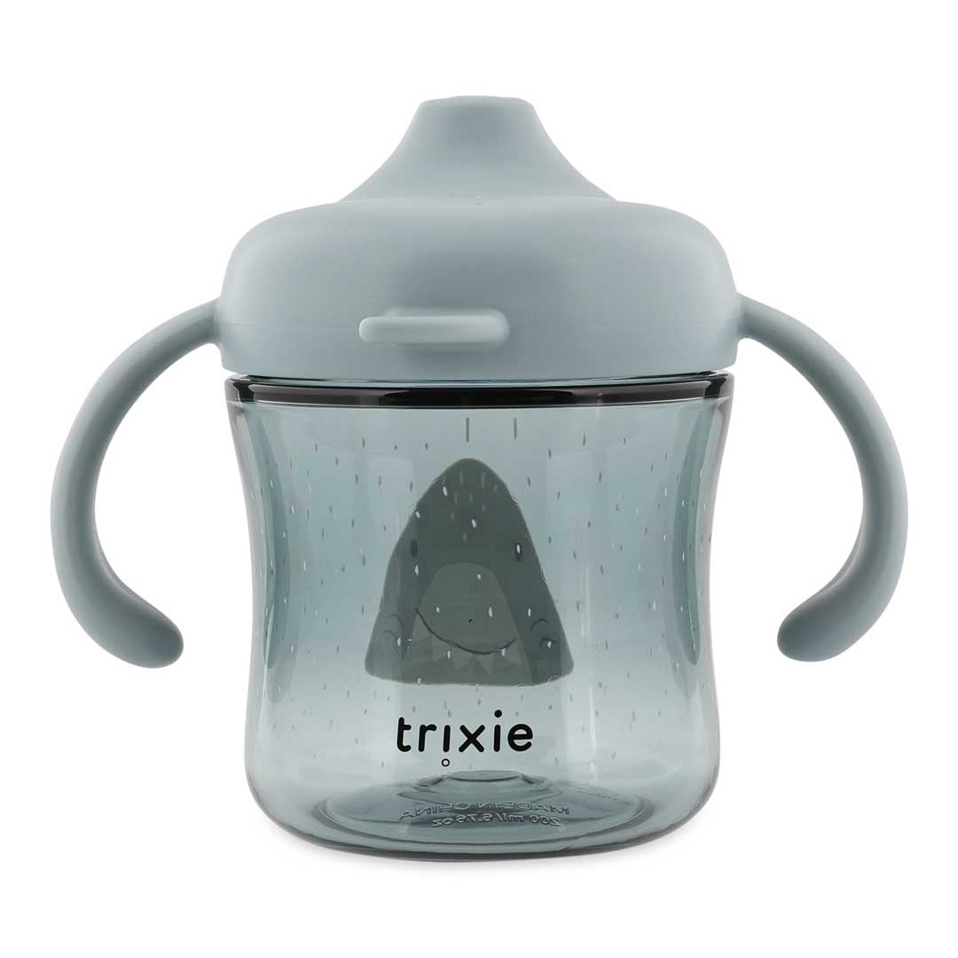 Trixie Baby Tasses et gobelets Mr. Shark tasse d’apprentissage avec poignées anti-fuite