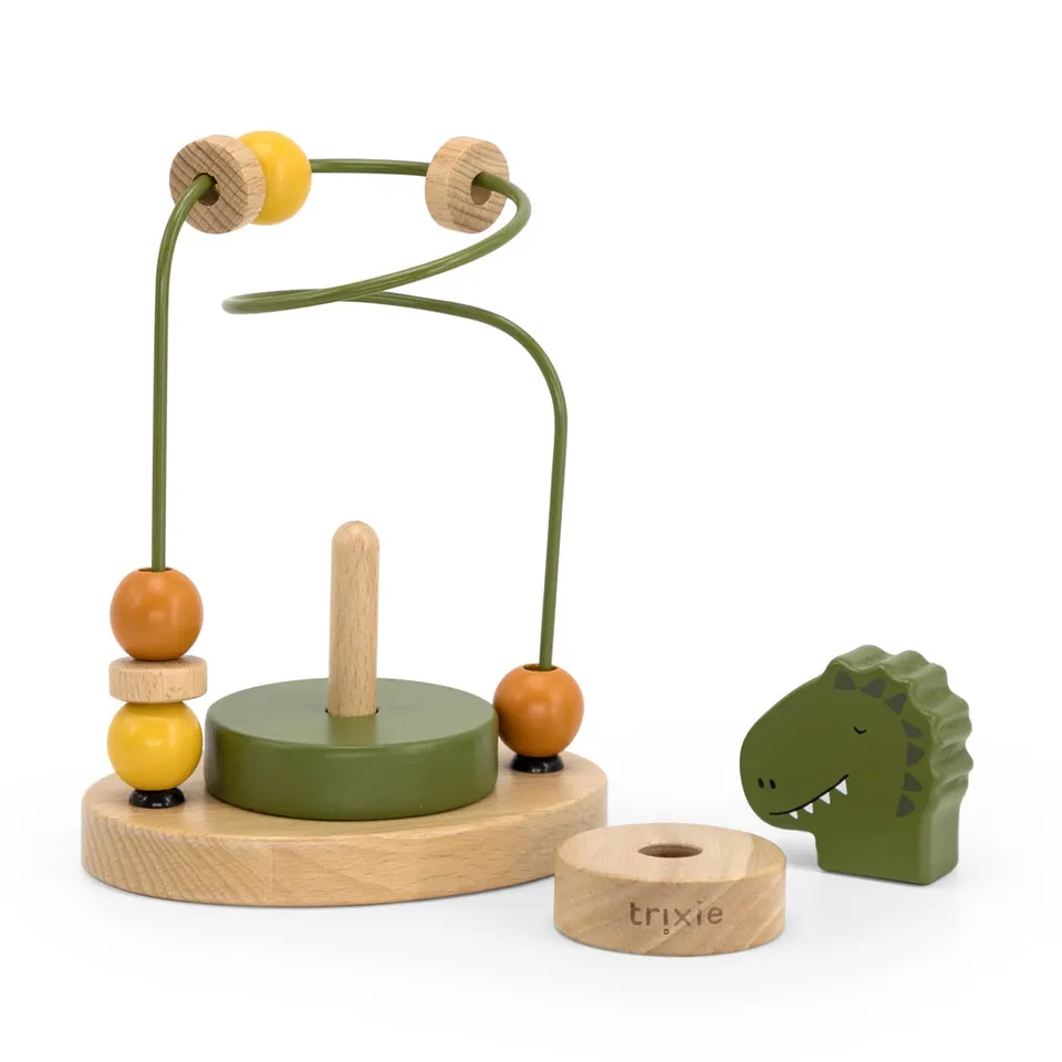 Trixie Baby Labyrinthes à perles Mr. Dino labyrinthe en bois FSC
