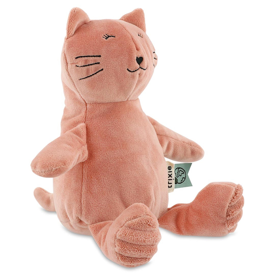 Trixie Baby Premiers jouets Peluche bébé Mrs. Cat en tissu recyclé doux