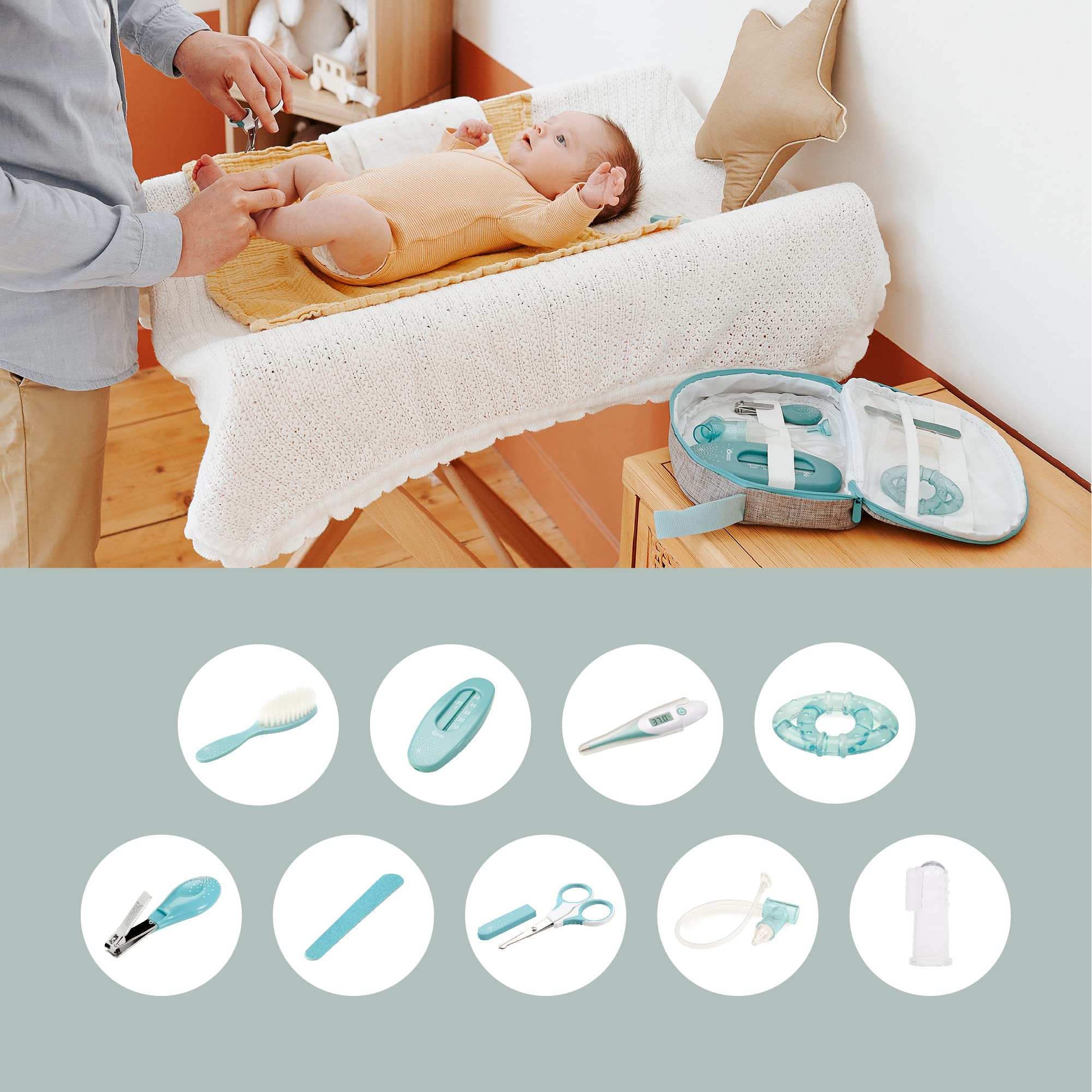 Babymoov Moov / Moov & trousse de soin bébé 9 accessoires Aqua