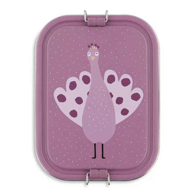 Trixie Baby Boîtes à goûter et boîtes repas Boîte repas grande Mrs. Peacock inox