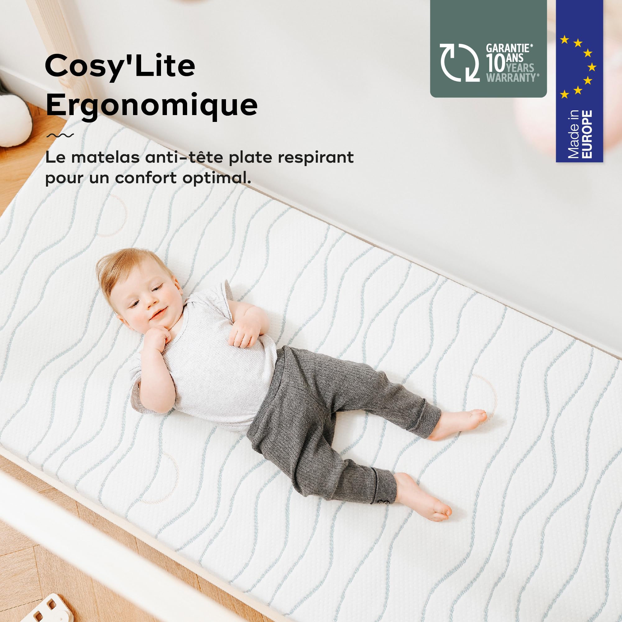 Babymoov Moov / Moov & Cosy’Lite Ergonomique matelas bébé 60 x 120 cm