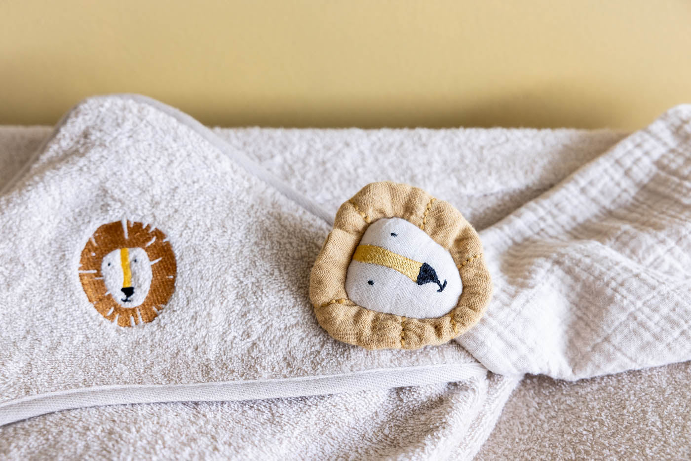 Trixie Baby Capes de bain Aura Lion cape de bain 75 x 75 cm enveloppante