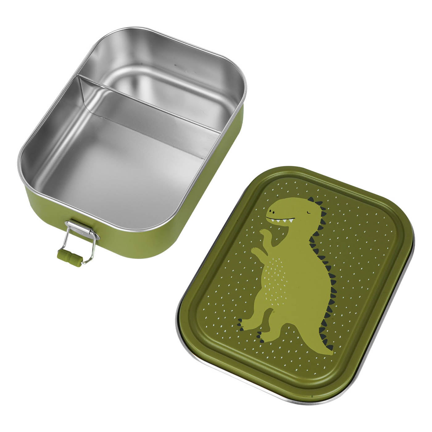 Trixie Baby Boîtes à goûter et boîtes repas Boîte repas grande Mr. Dino inox