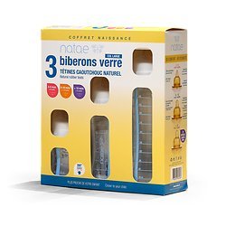 Natae Biberons coffret de 3 biberons en verre col large