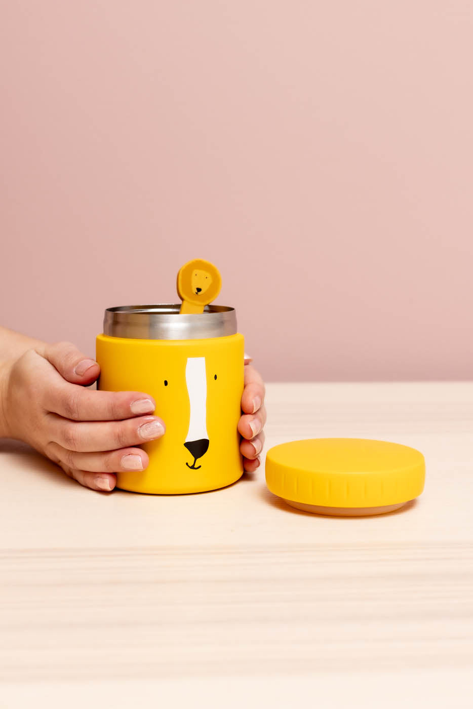 Trixie Baby Boîtes à goûter isothermes Pot alimentaire isotherme 350 ml Mr. Lion inox