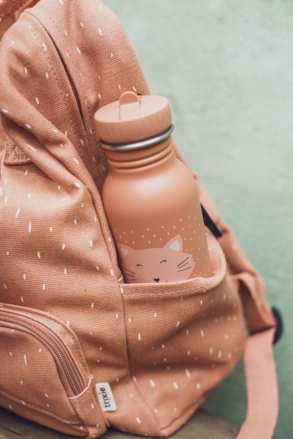 Trixie Baby En déplacement Gourde 350 ml Mrs. Cat en inox