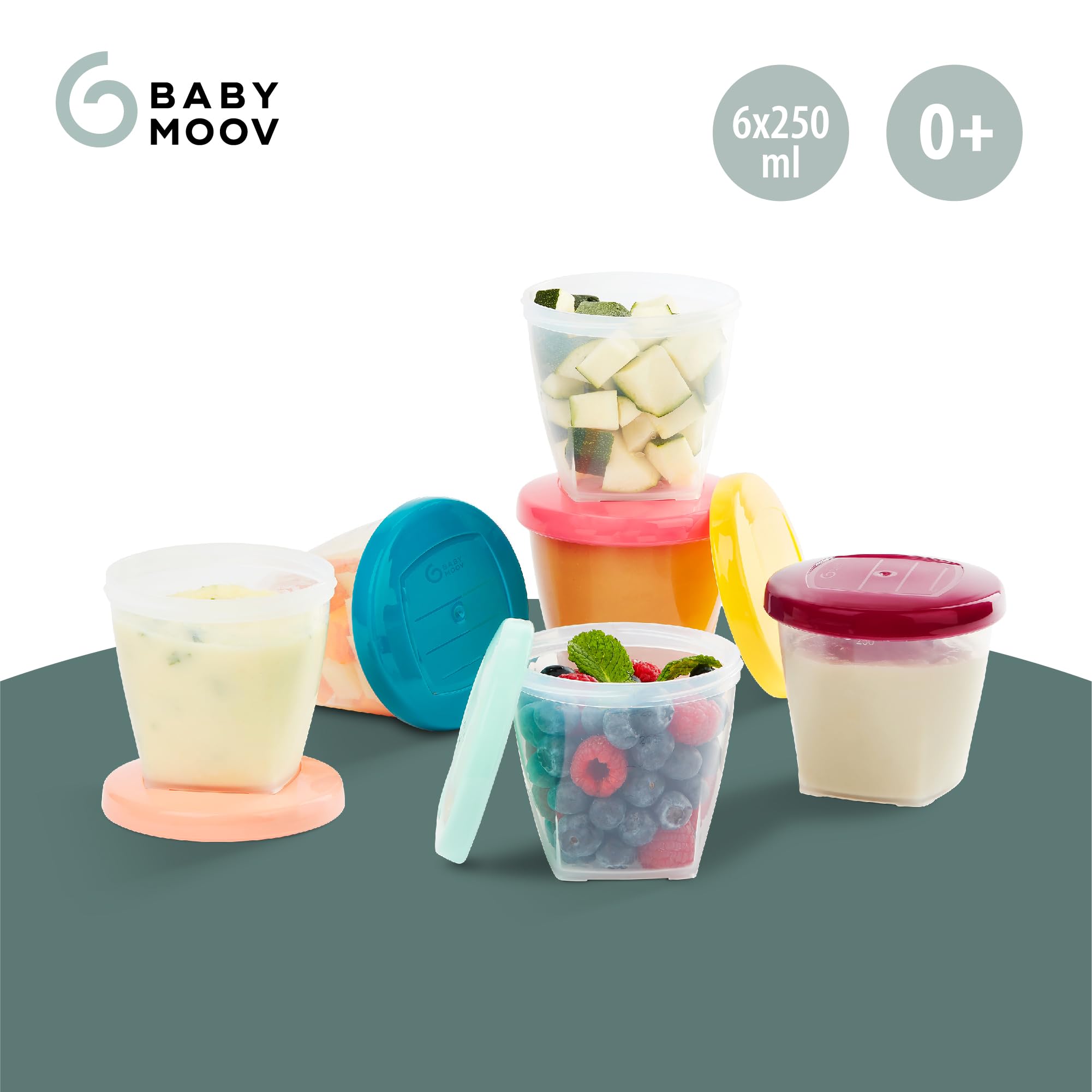 Babymoov Isy / Babybols pots de conservation bébé 6 x 250 ml hermétiques