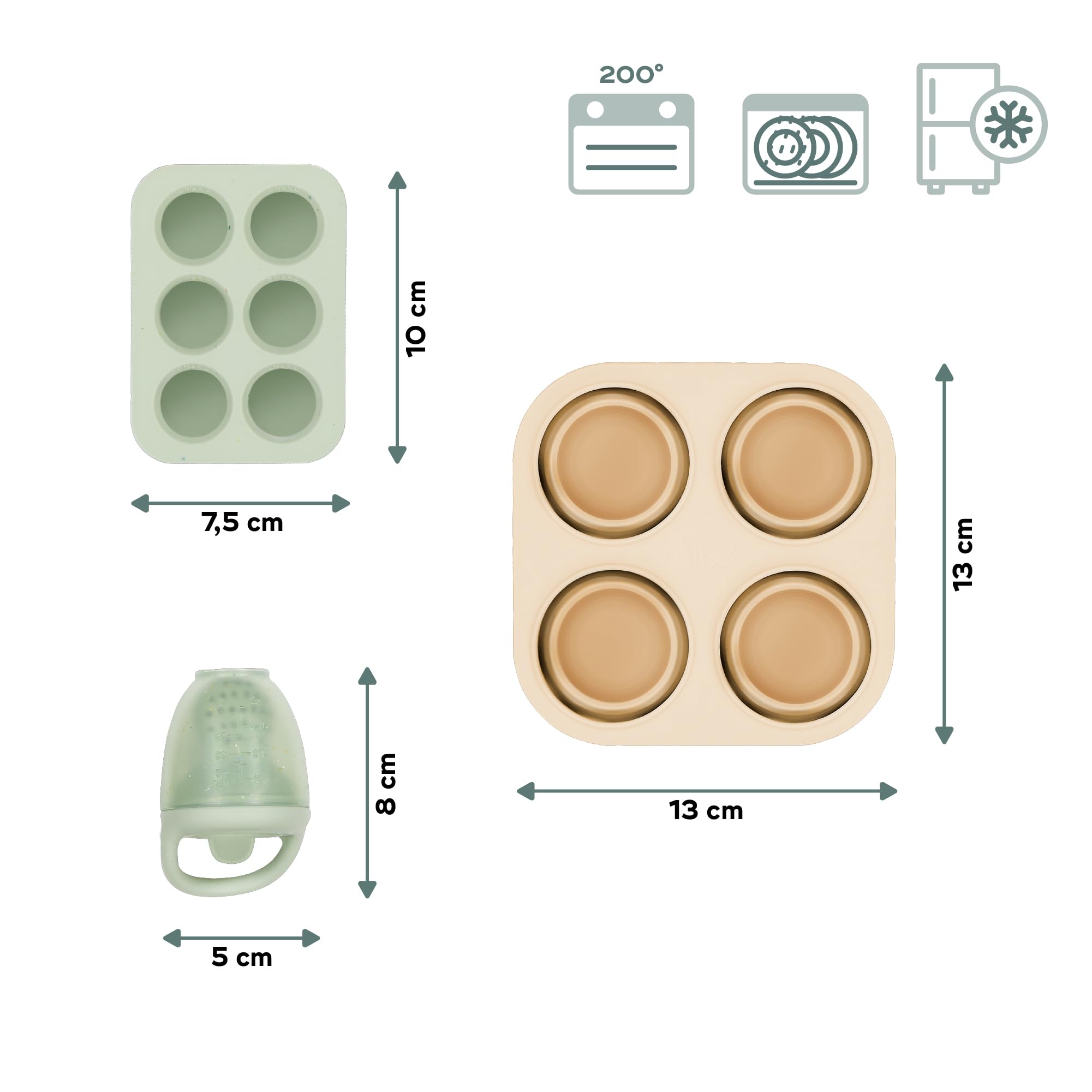 Babymoov Isy / Babybols coffret bacs à glaçons bébé et grignoteuse silicone