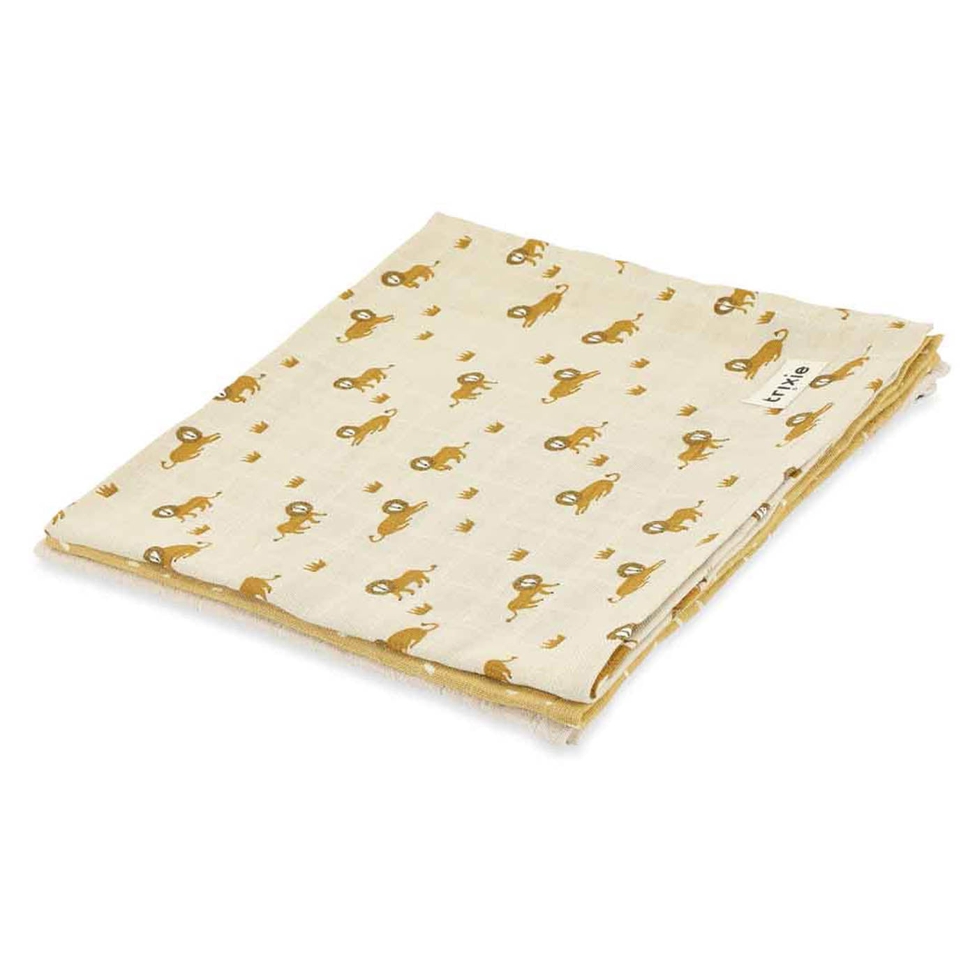 Trixie Baby Langes en mousseline lot de 3 55 x 55 cm Lively Lion coton bio
