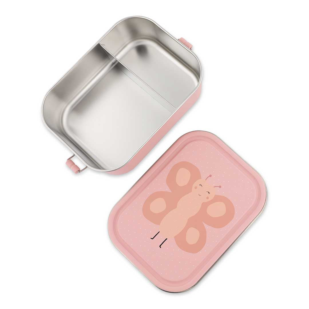 Trixie Baby Boîtes à goûter et boîtes repas Boîte repas grande Mrs. Butterfly inox