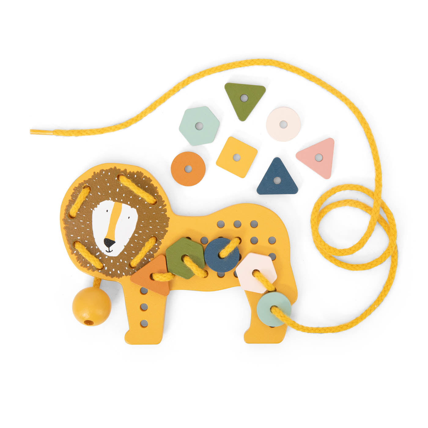 Trixie Baby Jouets d'activités Jeux de laçage bois animaux en bois FSC