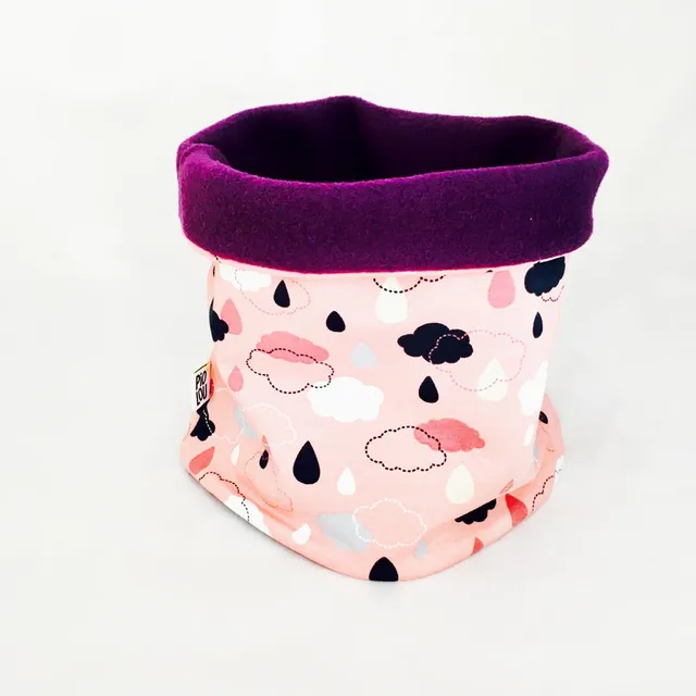 PIOLOU Le Tour de Cou Tour de cou enfant réversible violet rose