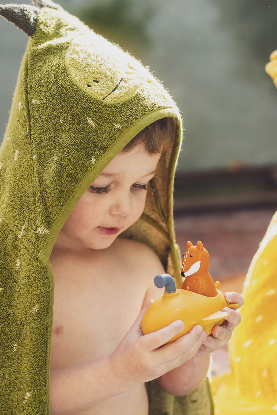 Trixie Baby Capes de bain Cape de bain Mr. Dino 70 x 130 cm coton bio