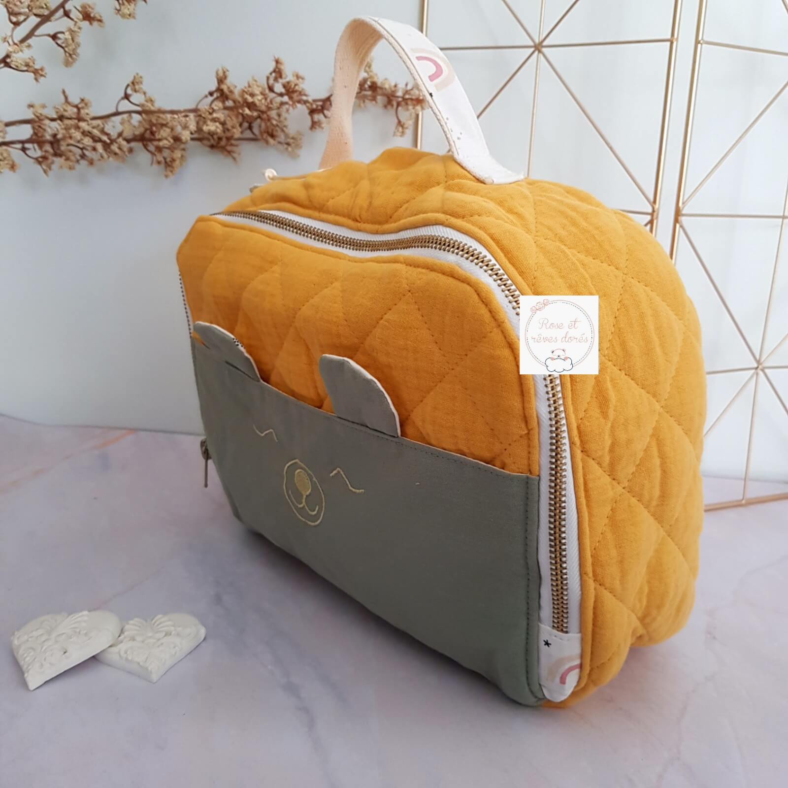 Rose et rêves dorés Sacs divers Valisette Marmelade Arc en ciel rosé