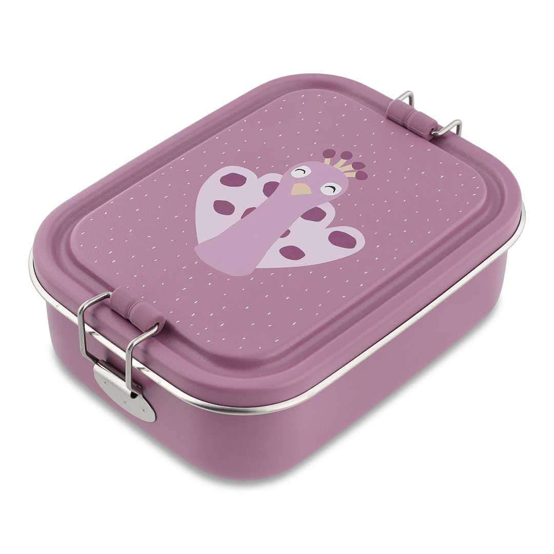 Trixie Baby Boîtes à goûter et boîtes repas Boîte repas petite Mrs. Peacock inox