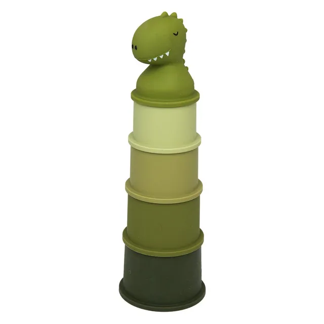 Trixie Baby Jouets à empiler gobelets empilables Mr. Dino 5 pièces