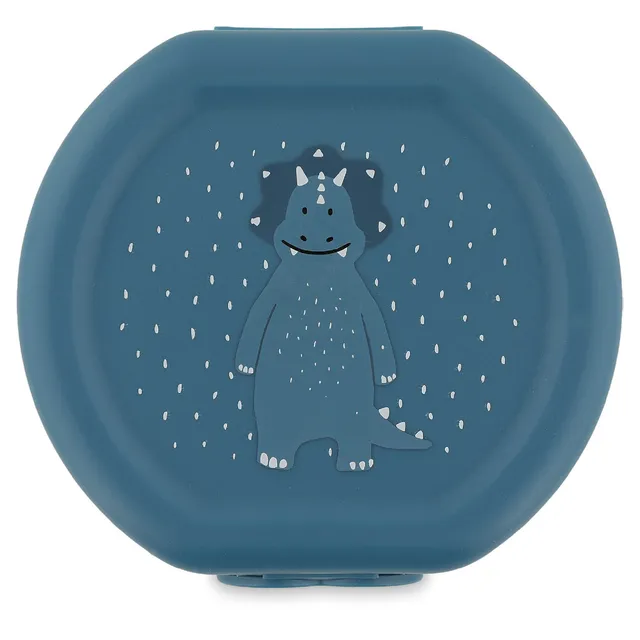 Trixie Baby Boîtes à goûter et boîtes repas Boîtes à goûter à clip - Mr. Triceratops lot de 2 clips