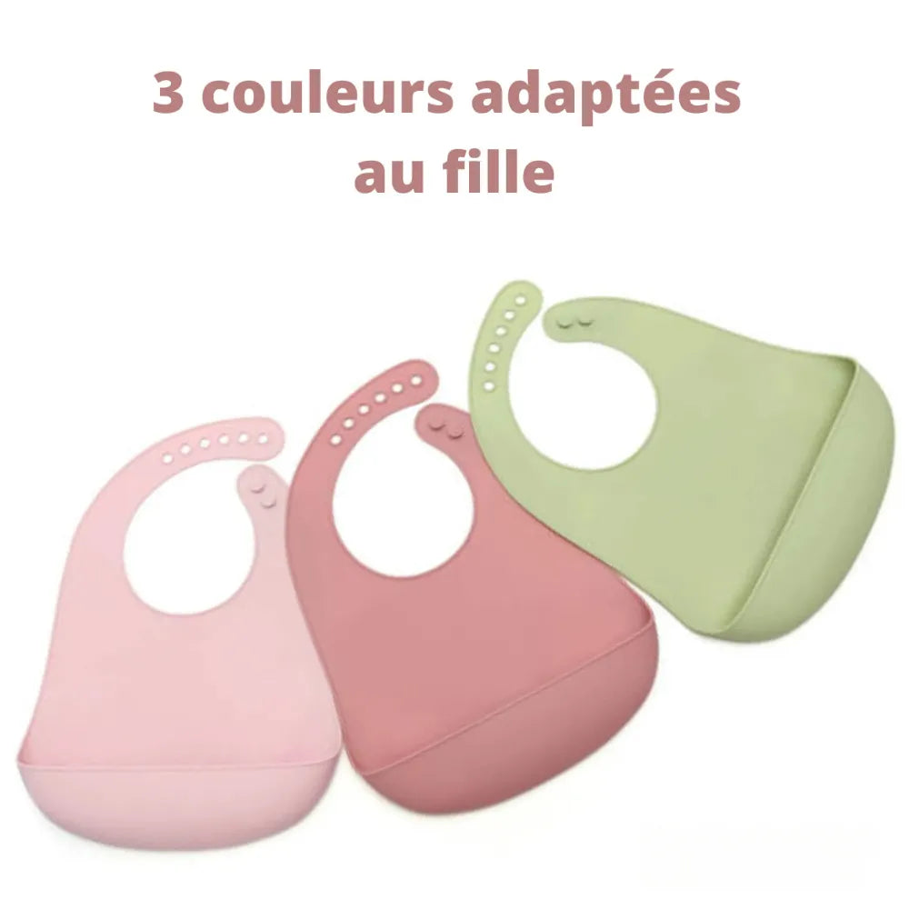 Baby-Crea Vaisselle Bébé Lot de 3 Bavoirs silicone garçon