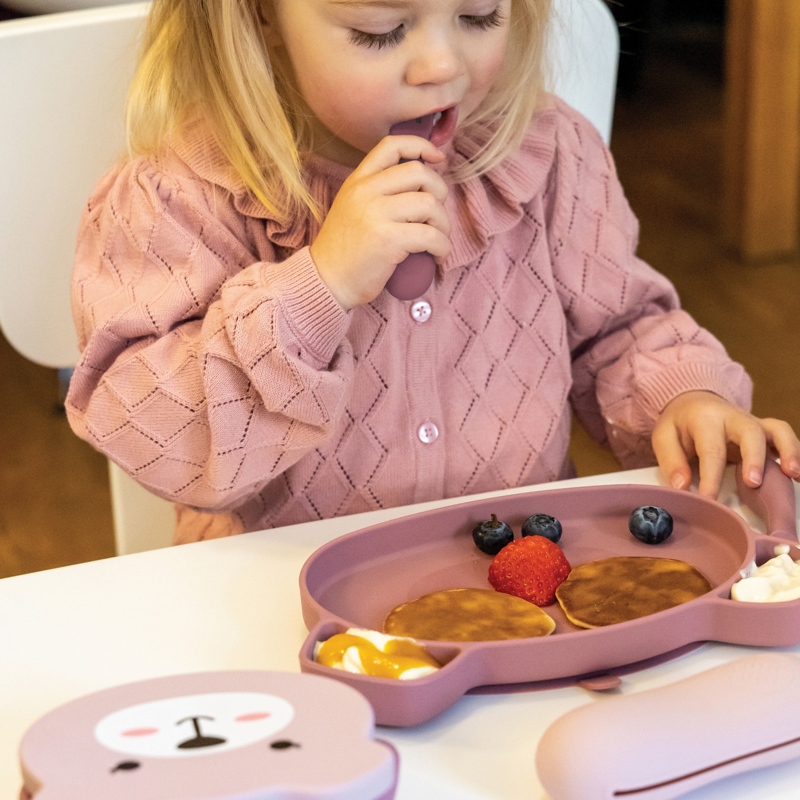 Tum Tum Bowls & Plates Baby Suction Bowl & Spoon Set bol ventouse rose