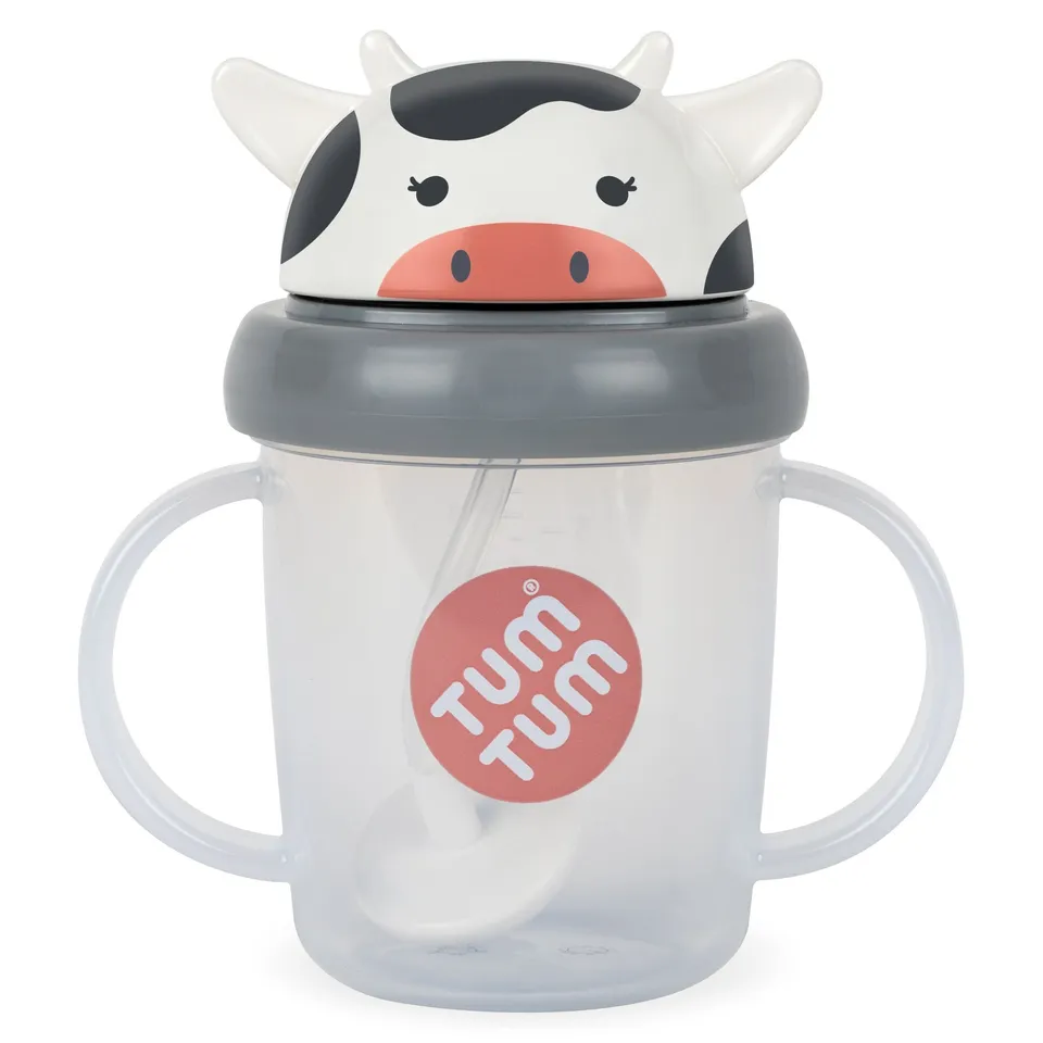 Tum Tum Cups Tippy Up Series 3 gobelet Connie Cow 200 ml à paille lestée