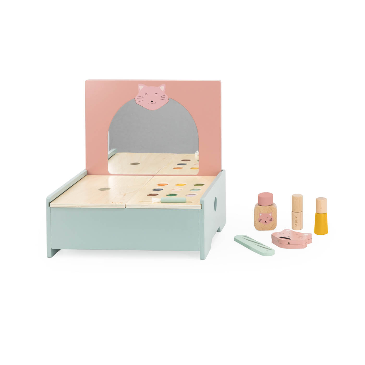 Trixie Baby Jeu symbolique Coiffeuse avec miroir bois