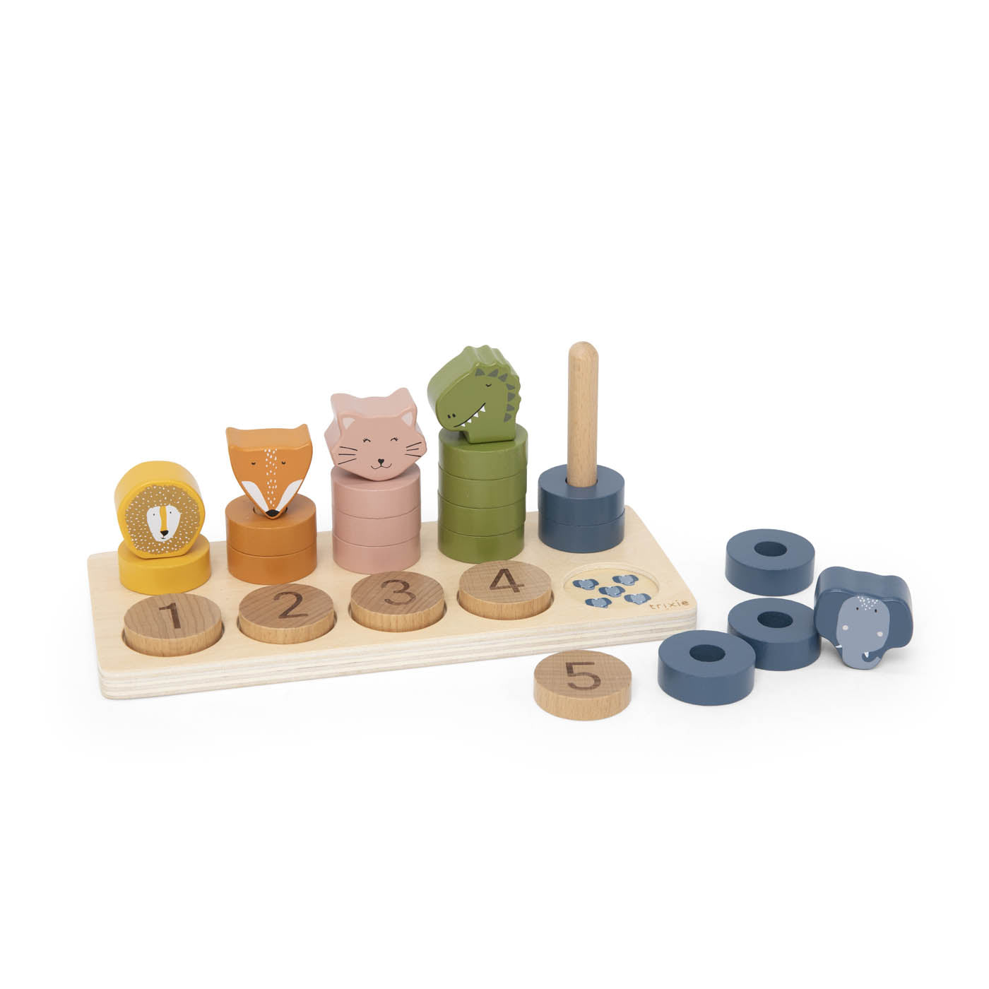 Trixie Baby Jeux, puzzles & livres Puzzle à chiffres 1-5 en bois
