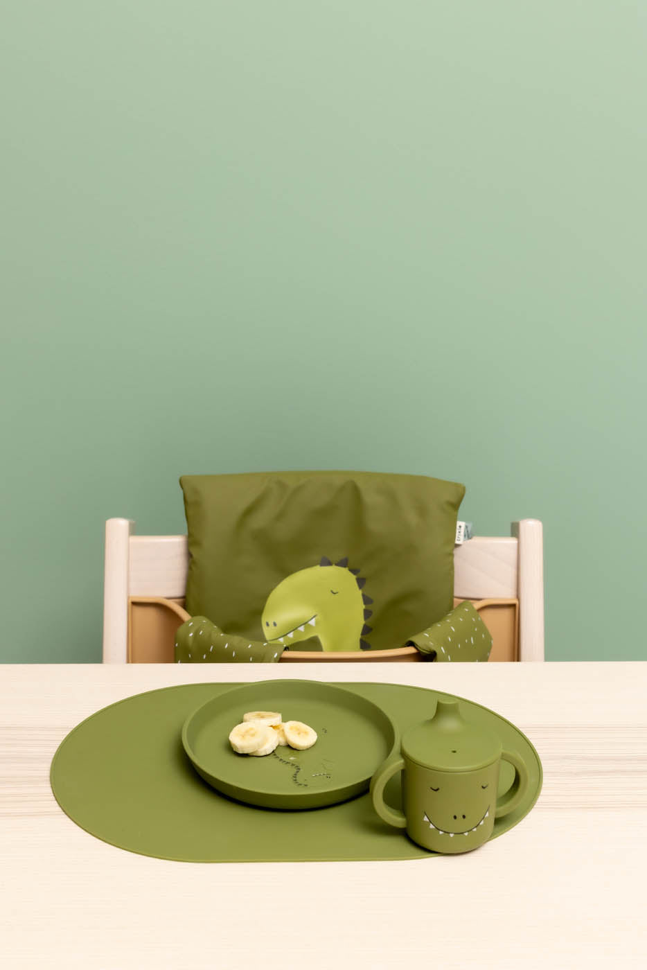Trixie Baby Tasse d’apprentissage Mr. Dino en silicone