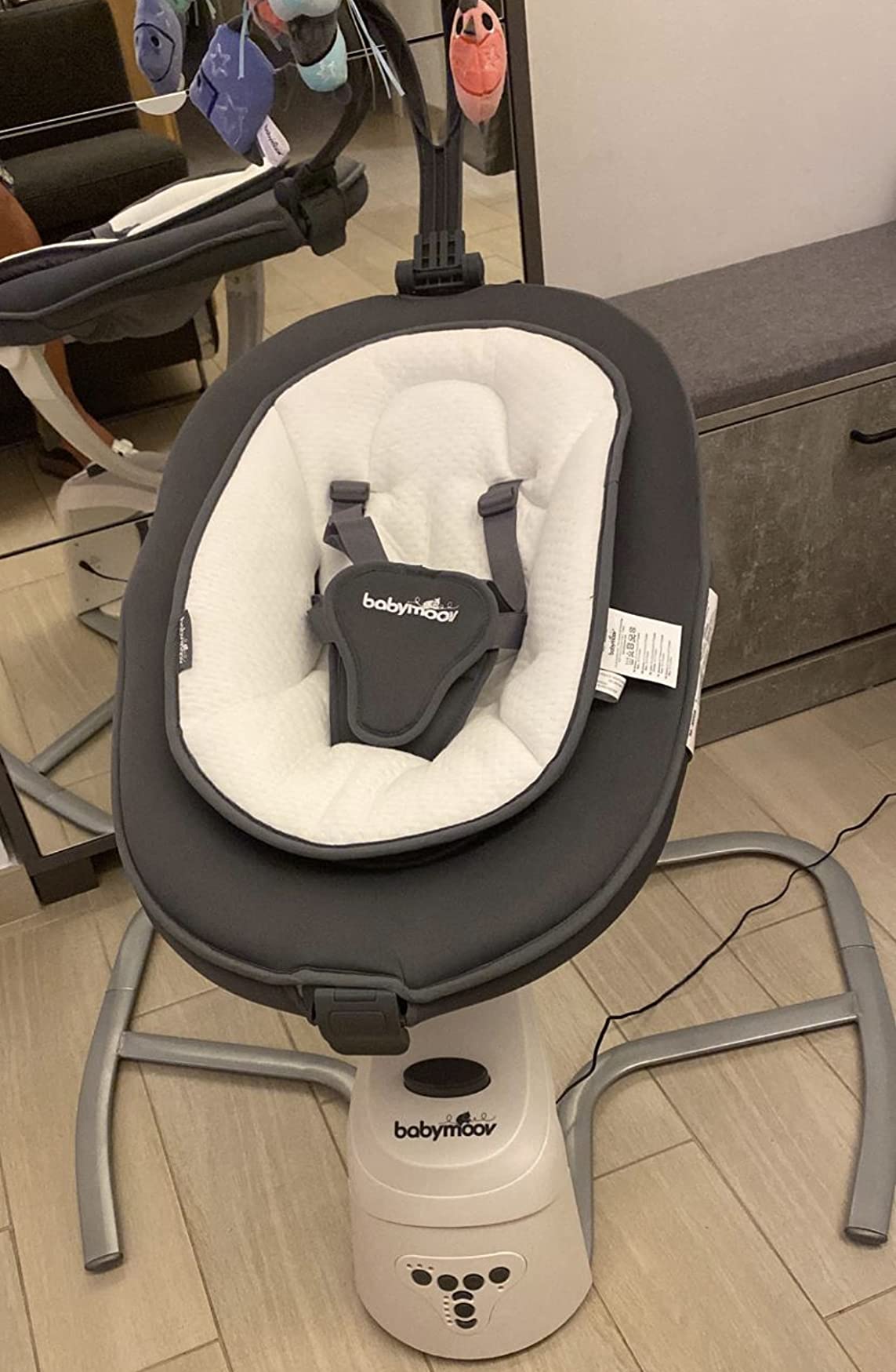 Babymoov Swoon Motion balancelle électrique Zinc avec assise rotative