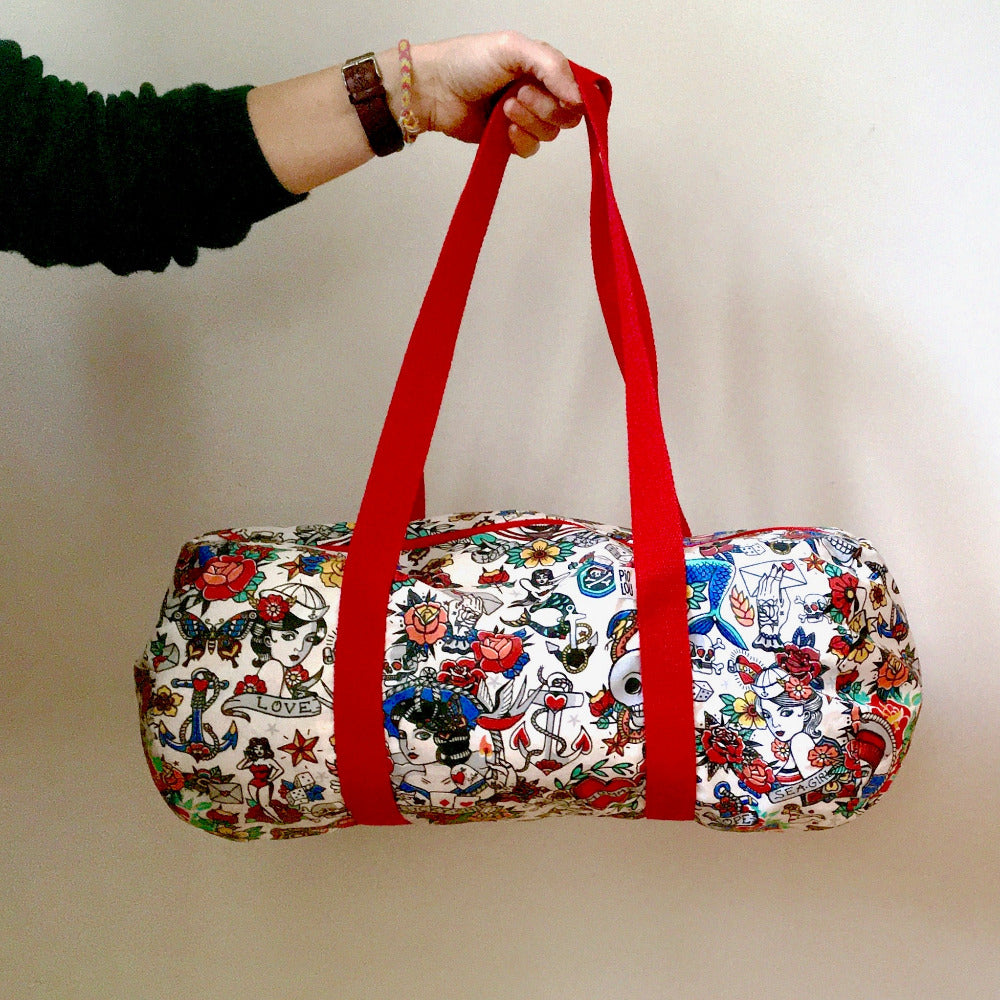 PIOLOU Le Sac Polochon Tatoo sac sport imperméable rouge