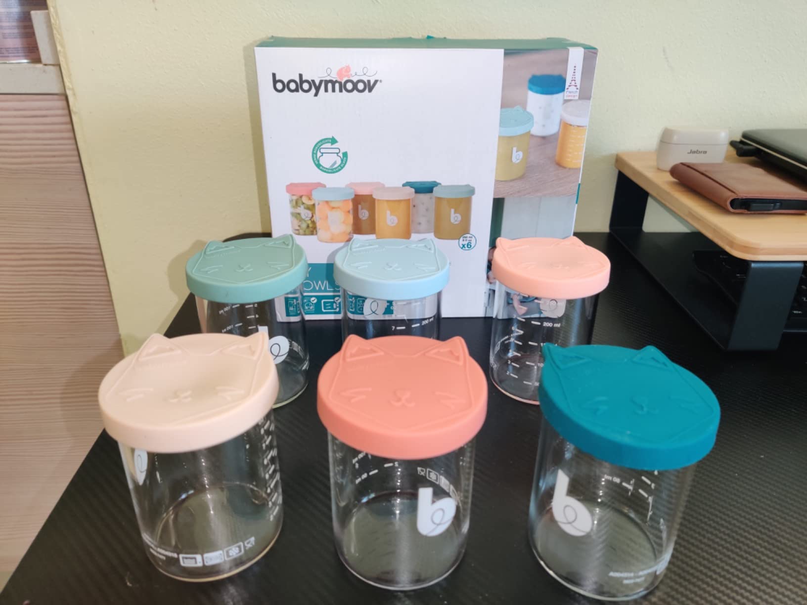 Babymoov Isy Bowls pots de conservation en verre 9 pièces hermétiques