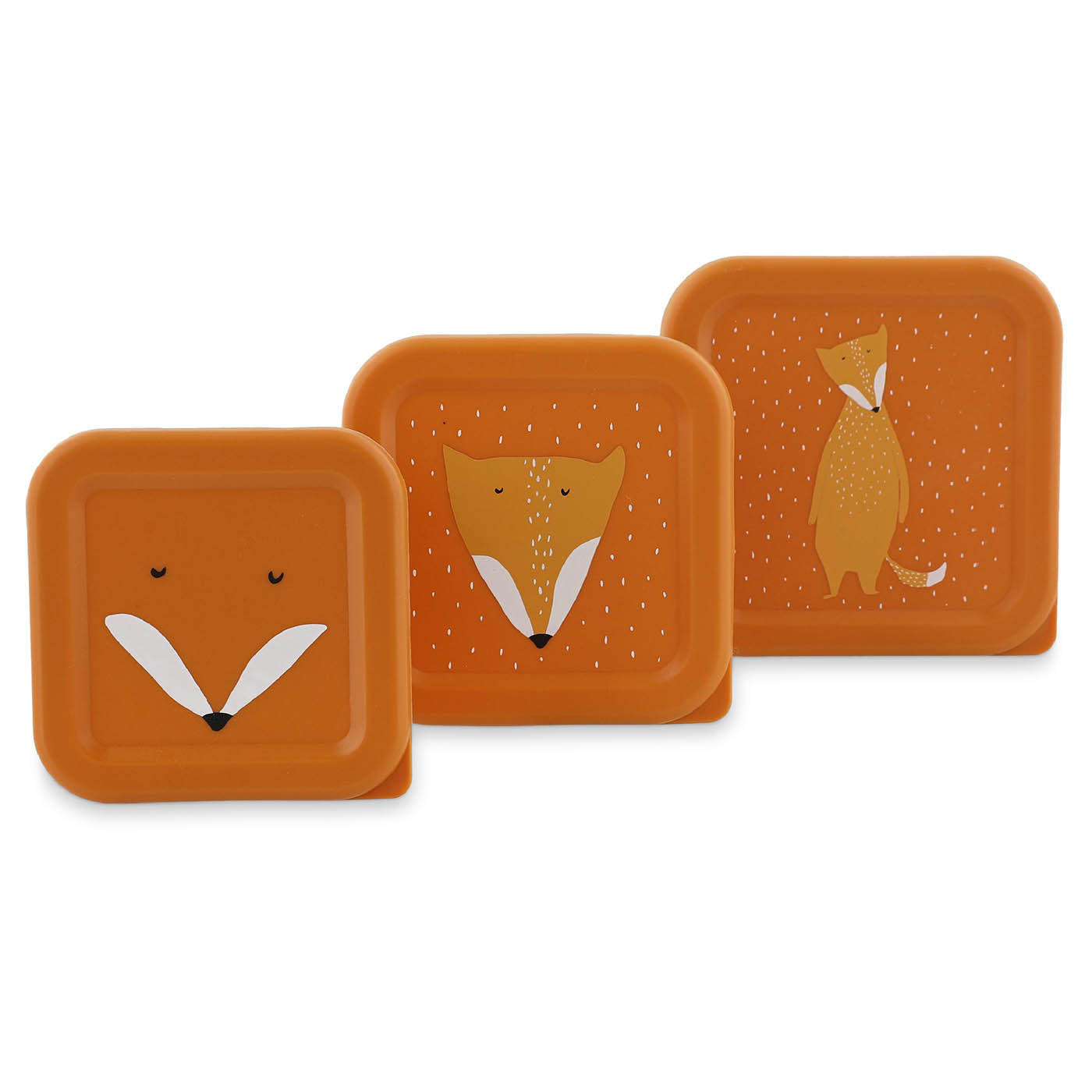 Trixie Baby Boîtes à goûter et boîtes repas Boîtes à goûter 3 pièces Mr. Fox