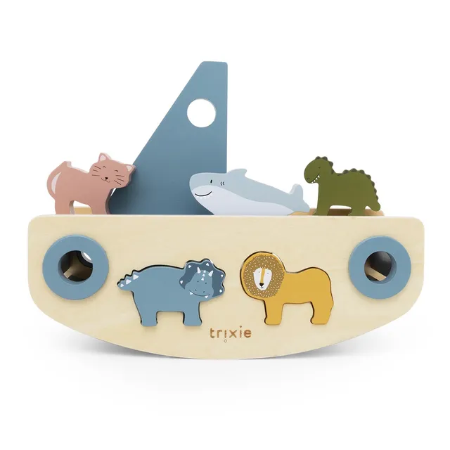 Trixie Baby Jouets d’activités Bateau en bois à formes